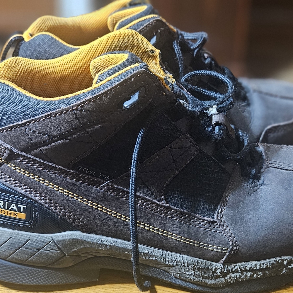 Ariat Men's Steel Toe Work Boots - Black and Yellow